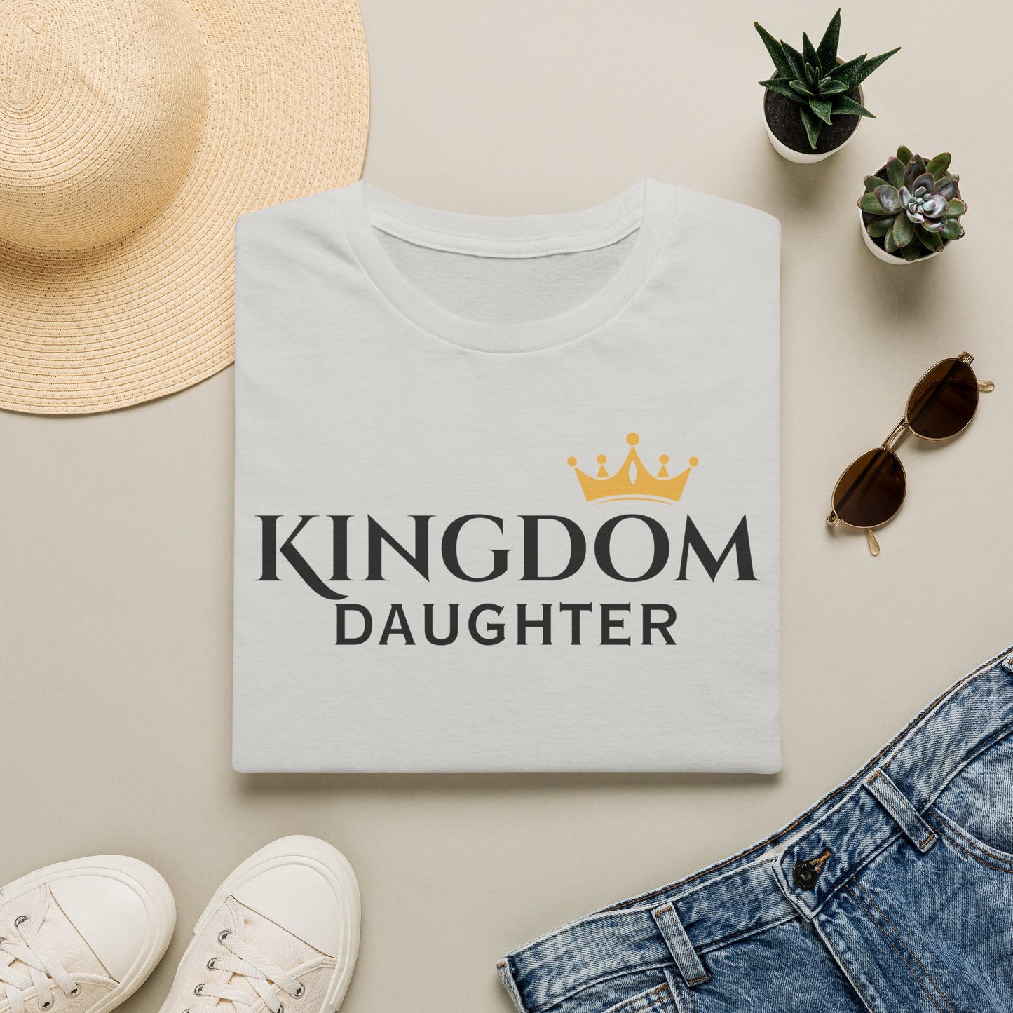 Kingdom Daughter Tee — Christian Faith Crown T‑Shirt