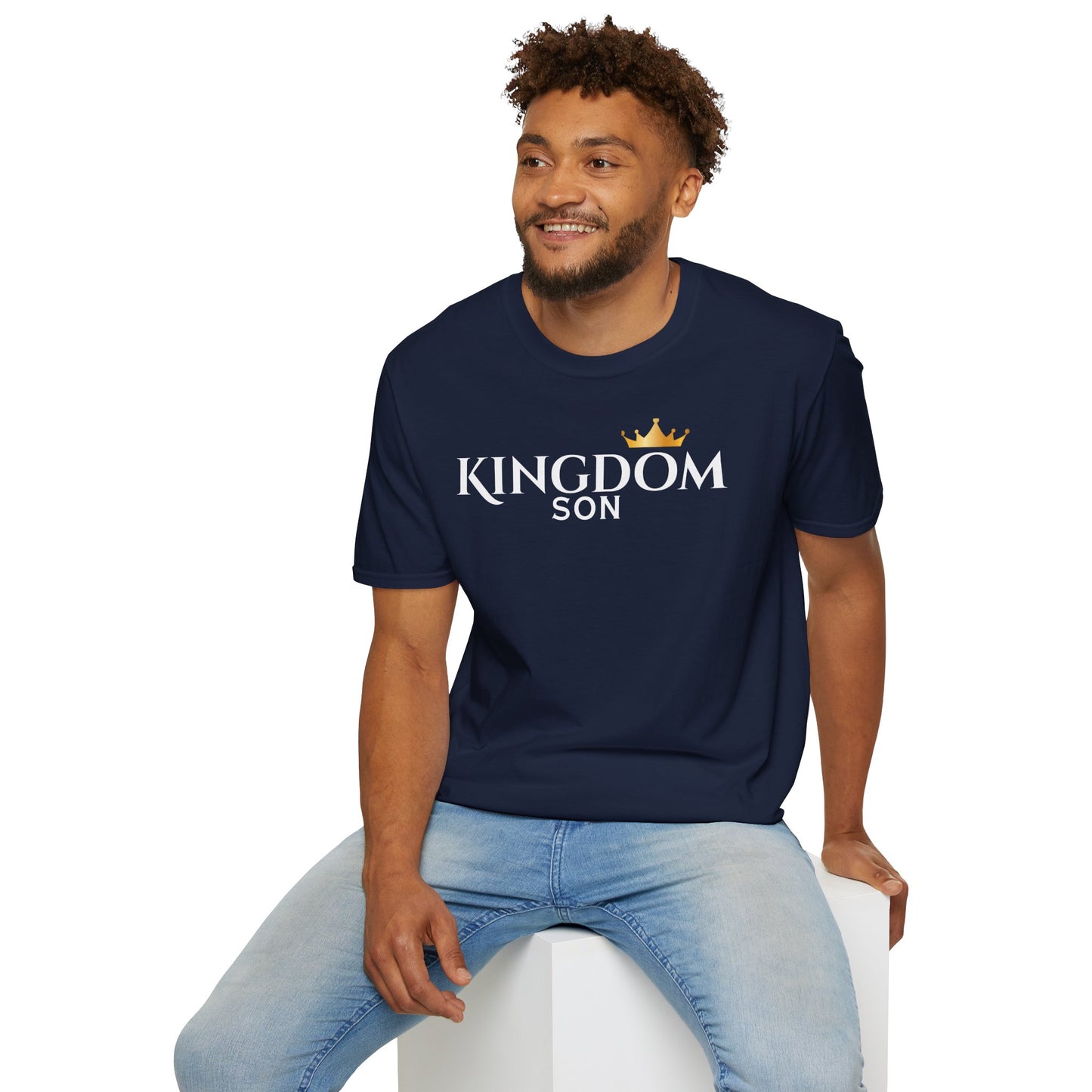 Gold Crown Minimalist T‑Shirt — Small Chest Crown Graphic Tee