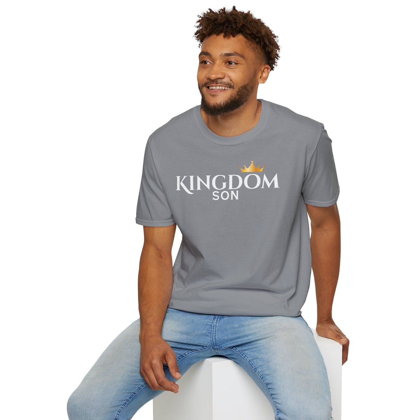 Gold Crown Minimalist T‑Shirt — Small Chest Crown Graphic Tee