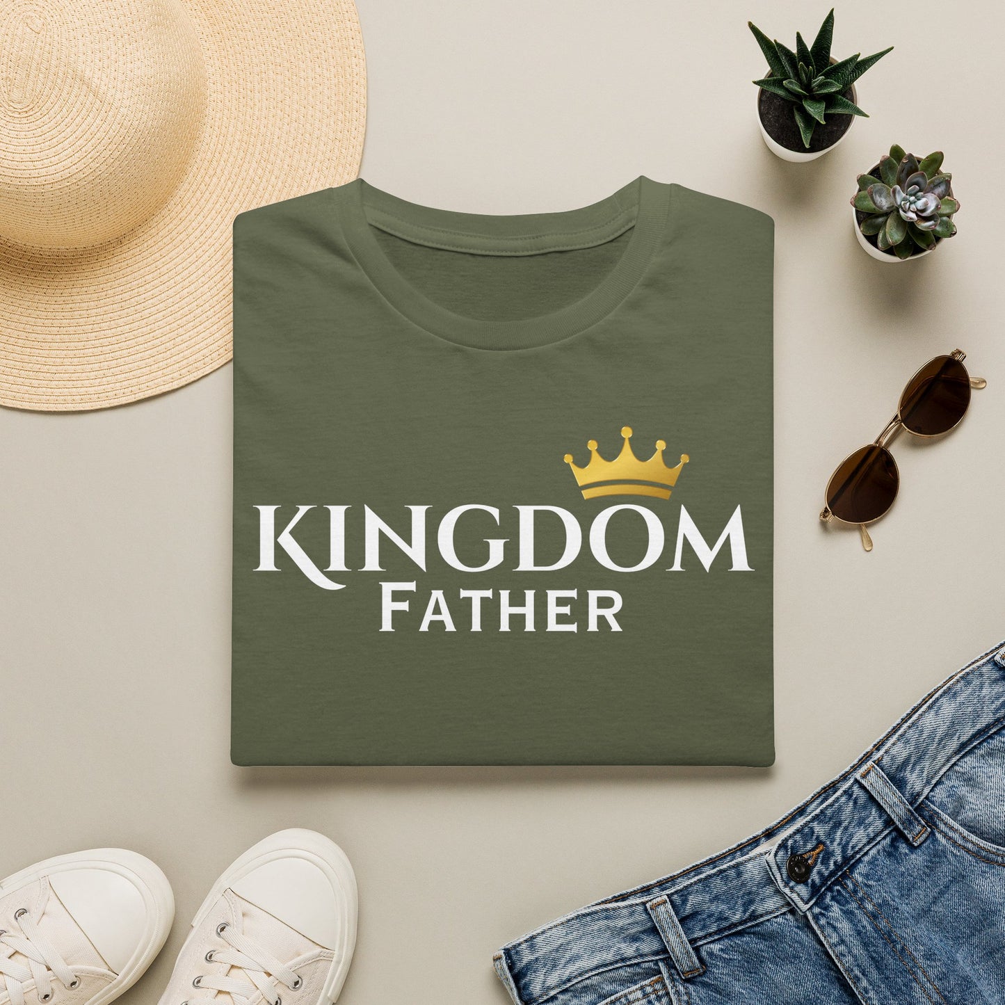 Kingdom Father T-Shirt — Crown Logo Faith & Family Tee