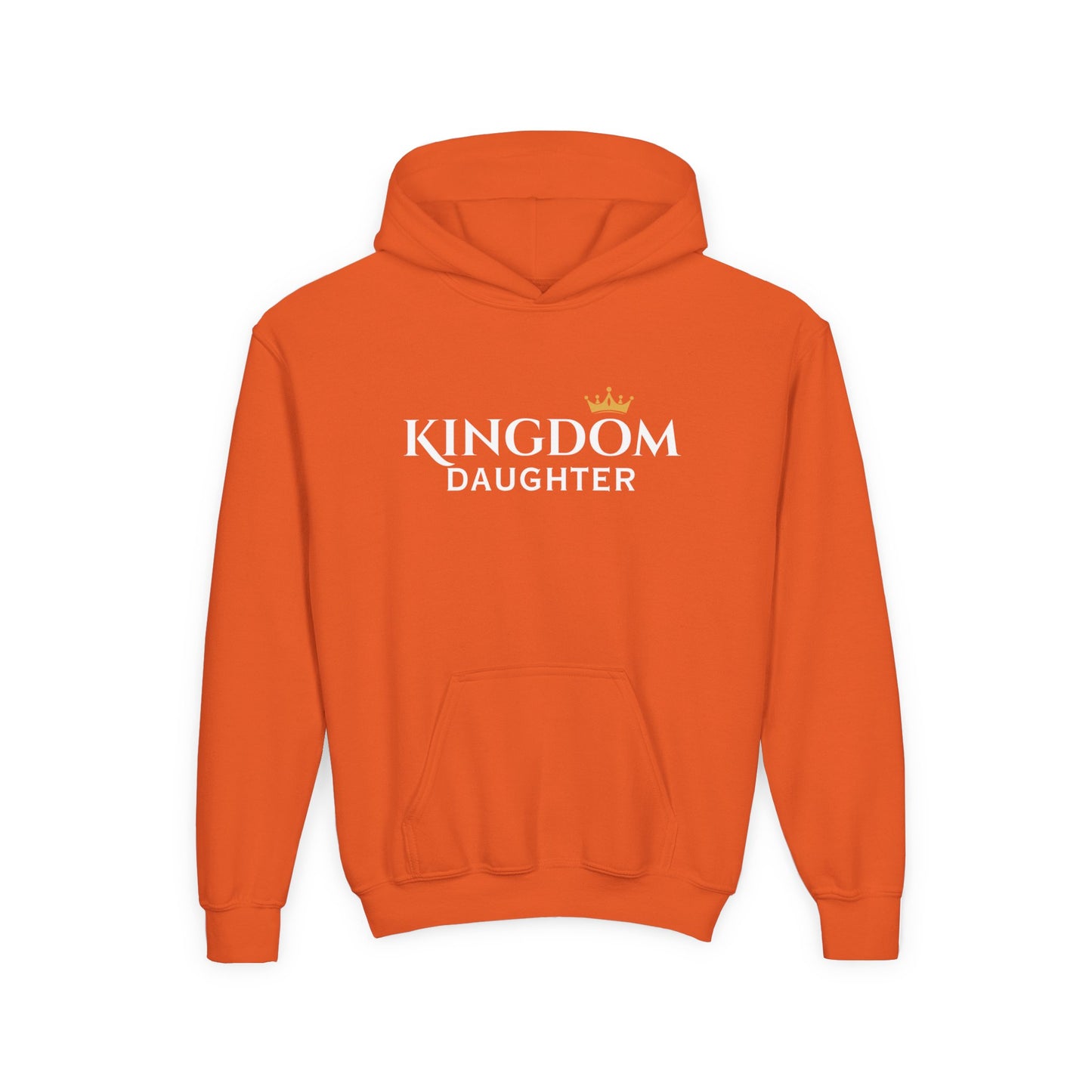 Kingdom Daughter Youth Hoodie — Christian Girls Crowned Faith Sweatshirt