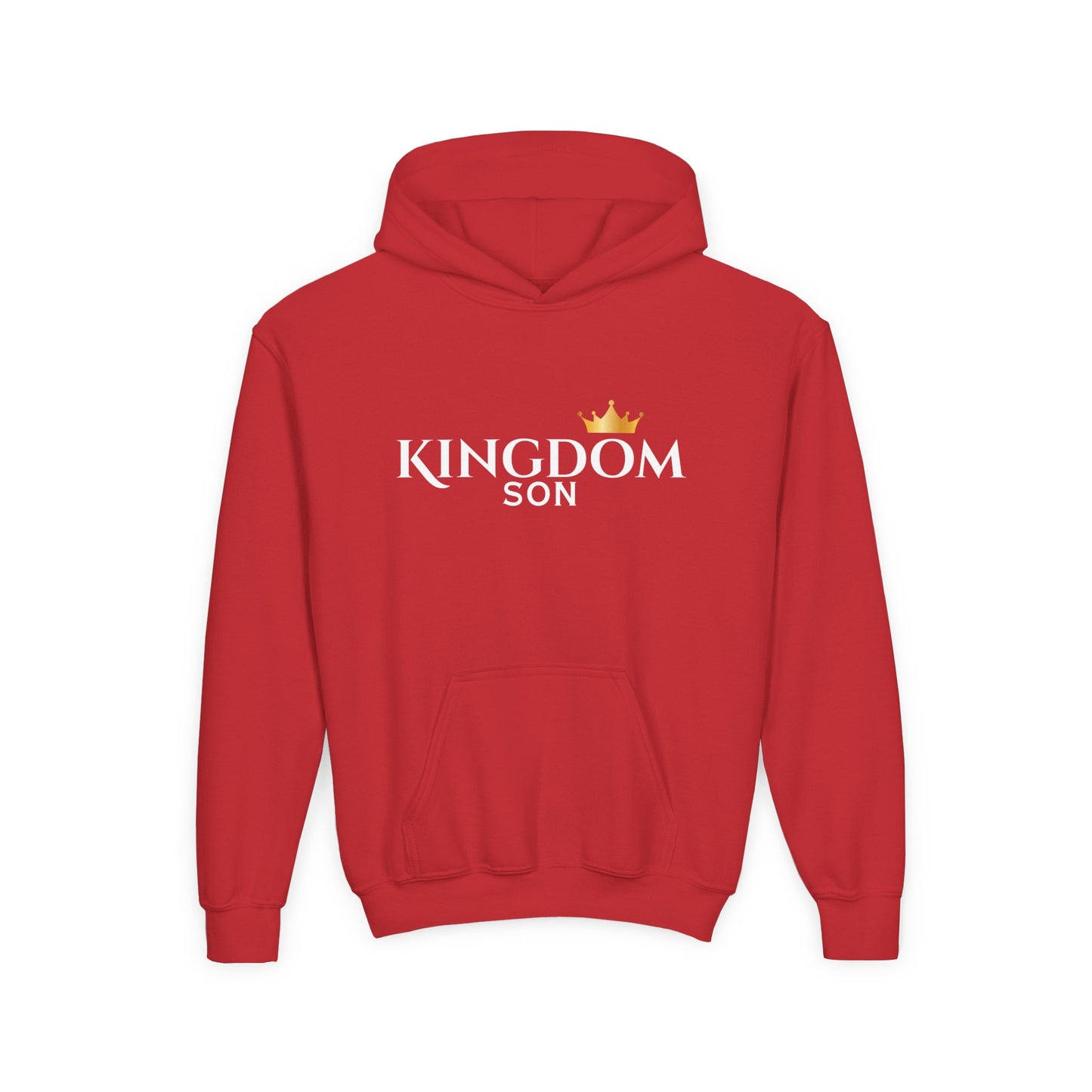Kingdom Son Youth Hoodie — Christian Crown Graphic Sweatshirt for Boys