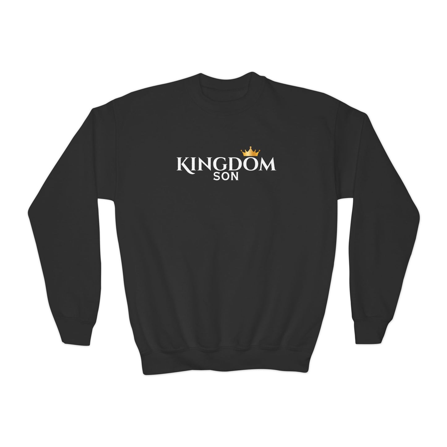 Kingdom Son-Youth Hoodie with Crown Design, Cozy Sweatshirt for Teens, Birthday Gift, Everyday Casual Wear, Perfect for Holidays, Kids' Fashion