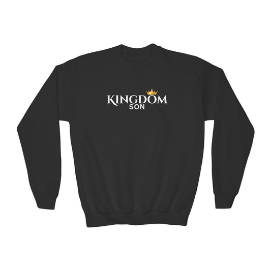 Kingdom Son-Youth Hoodie with Crown Design, Cozy Sweatshirt for Teens, Birthday Gift, Everyday Casual Wear, Perfect for Holidays, Kids' Fashion