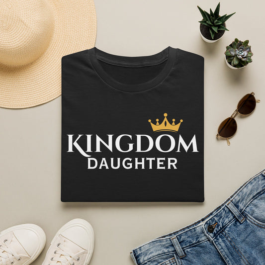 Daughter Crown Chest Tee — Minimal Gold Crown Graphic T-Shirt